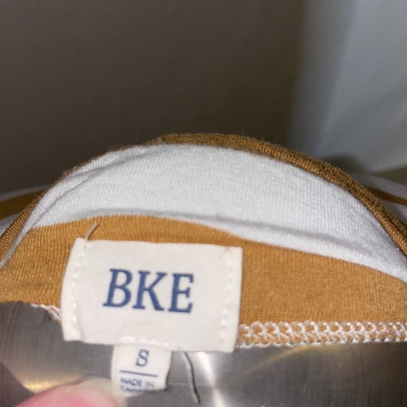 BKE striped mock neck. Layering top. Size small - Picture 3 of 4